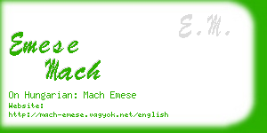 emese mach business card
